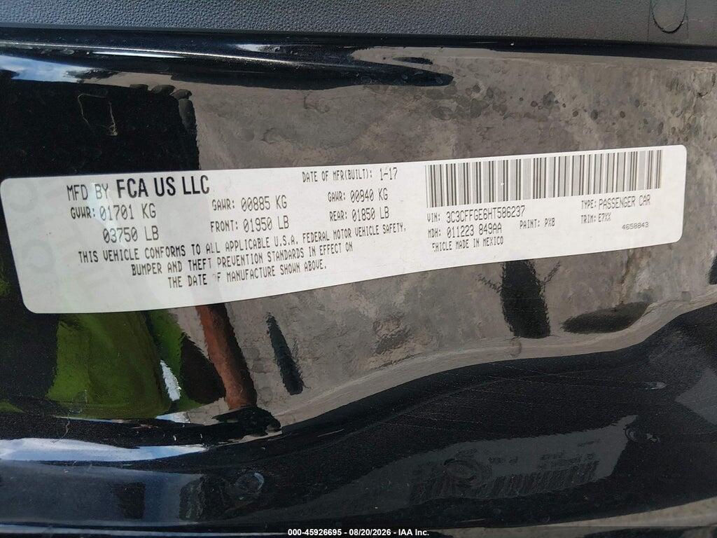 3C3CFFGE6HT586237 2017 FIAT 500E photo no. 9