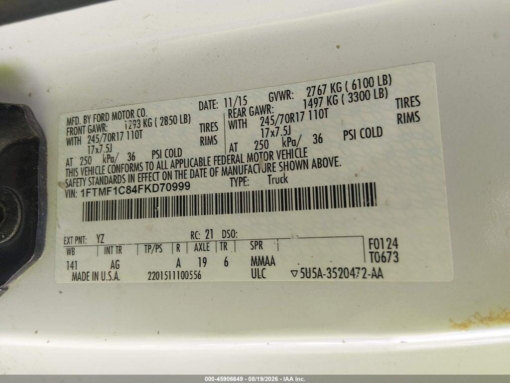 1FTMF1C84FKD70999 2015 FORD F-150 photo no. 9