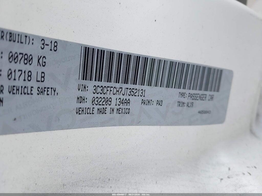 3C3CFFCH7JT352131 2018 FIAT 500 photo no. 9