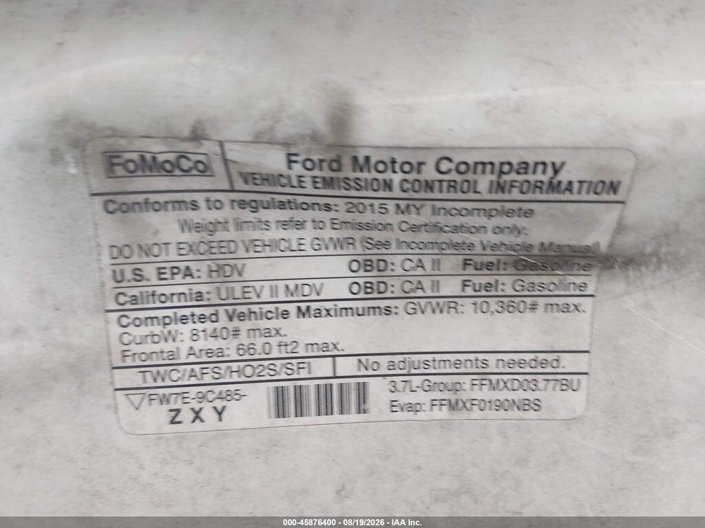 1FDWS8PM0FKA13013 2015 FORD TRANSIT-350 CUTAWAY photo no. 8