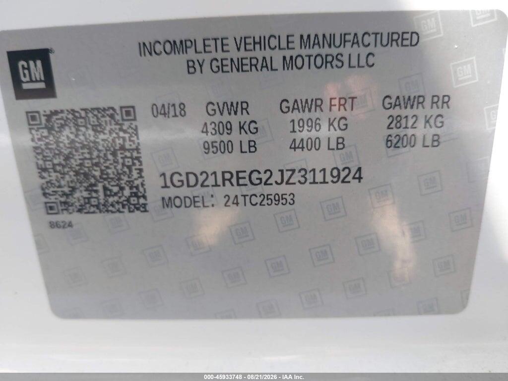 1GD21REG2JZ311924 2018 GMC SIERRA 2500HD photo no. 9