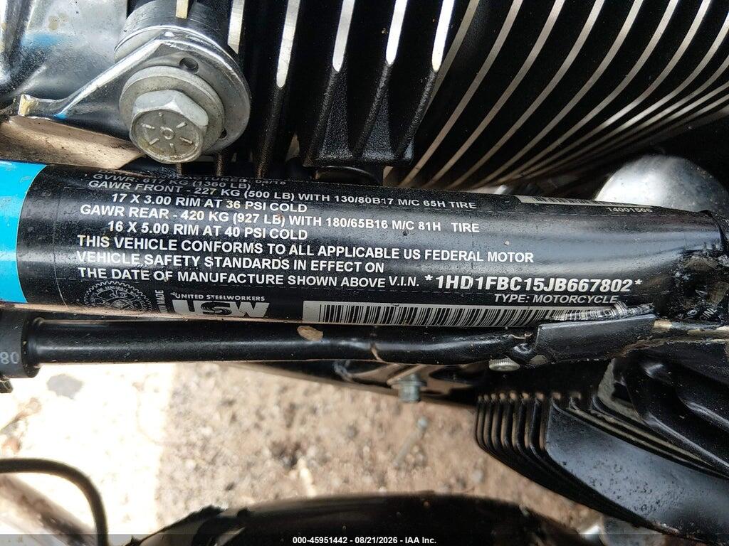 1HD1FBC15JB667802 2018 HARLEY-DAVIDSON FLHR photo no. 10