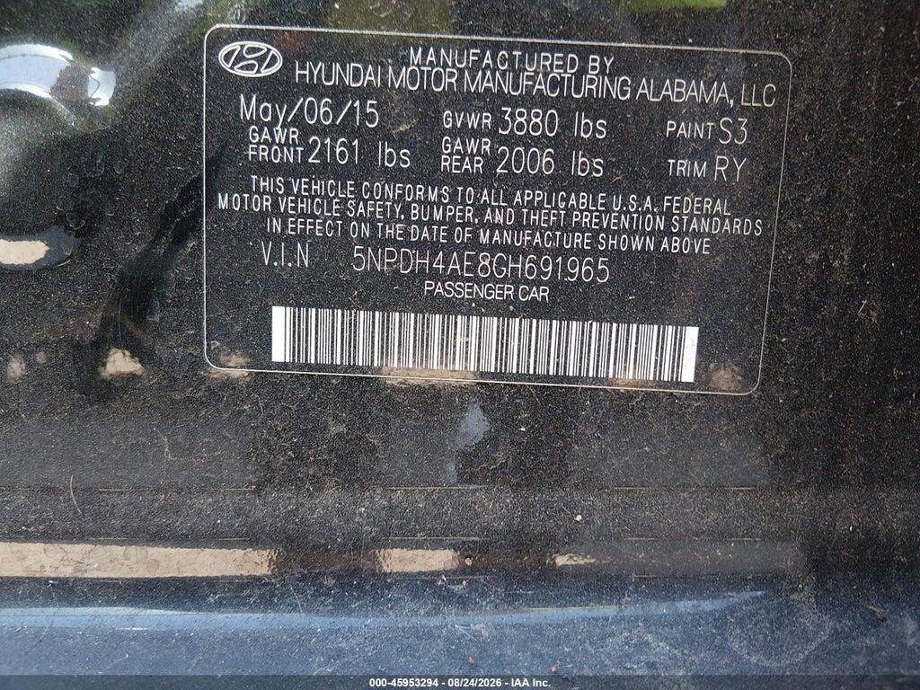 5NPDH4AE8GH691965 2016 HYUNDAI ELANTRA photo no. 9