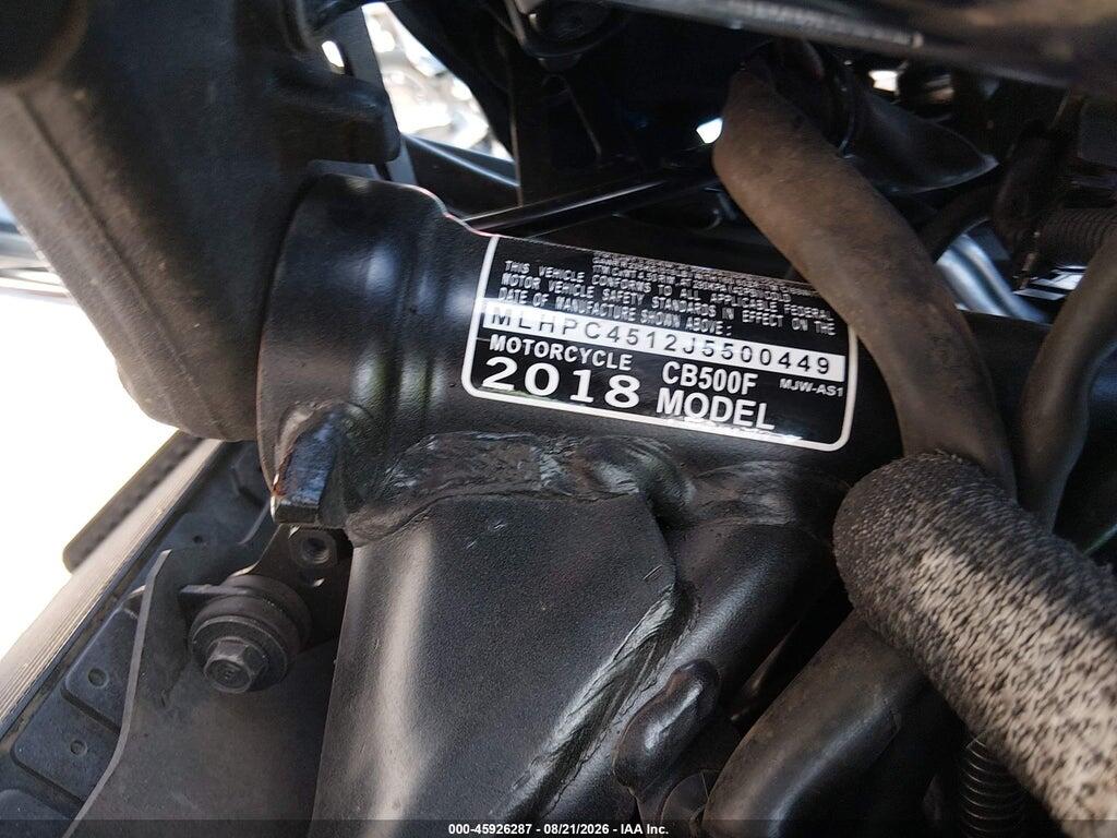MLHPC4512J5500449 2018 HONDA CB500 photo no. 10