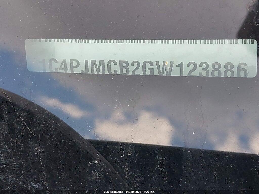 1C4PJMCB2GW123886 2016 JEEP CHEROKEE photo no. 9