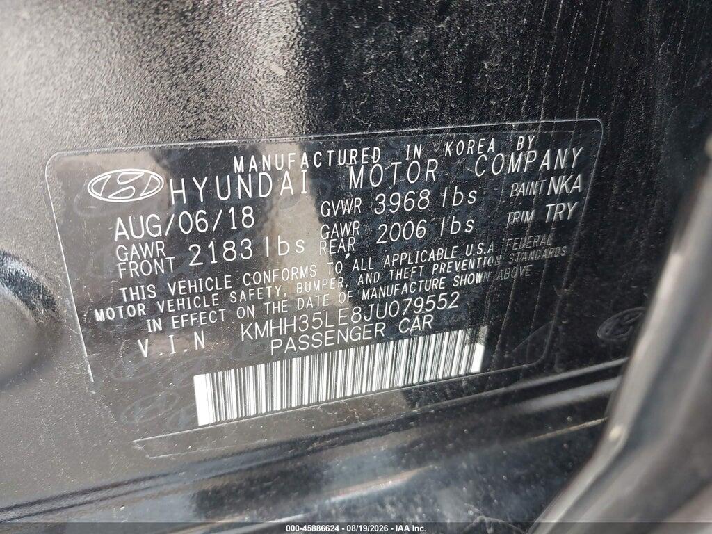 KMHH35LE8JU079552 2018 HYUNDAI ELANTRA GT photo no. 9