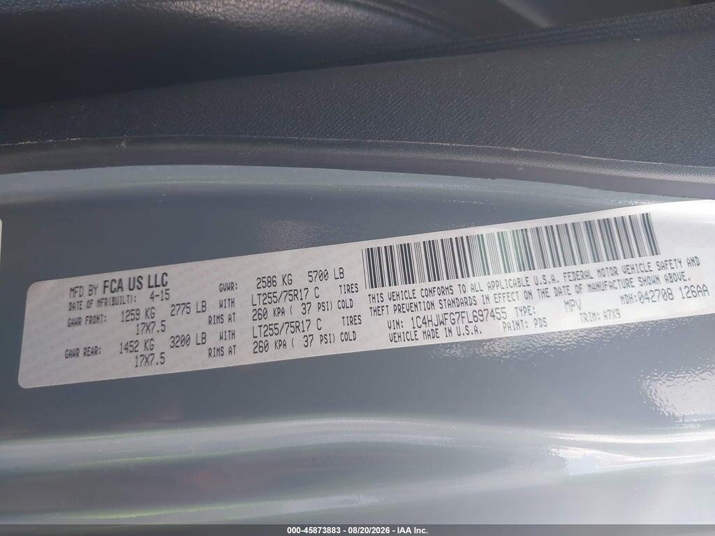 1C4HJWFG7FL697455 2015 JEEP WRANGLER UNLIMITED photo no. 9
