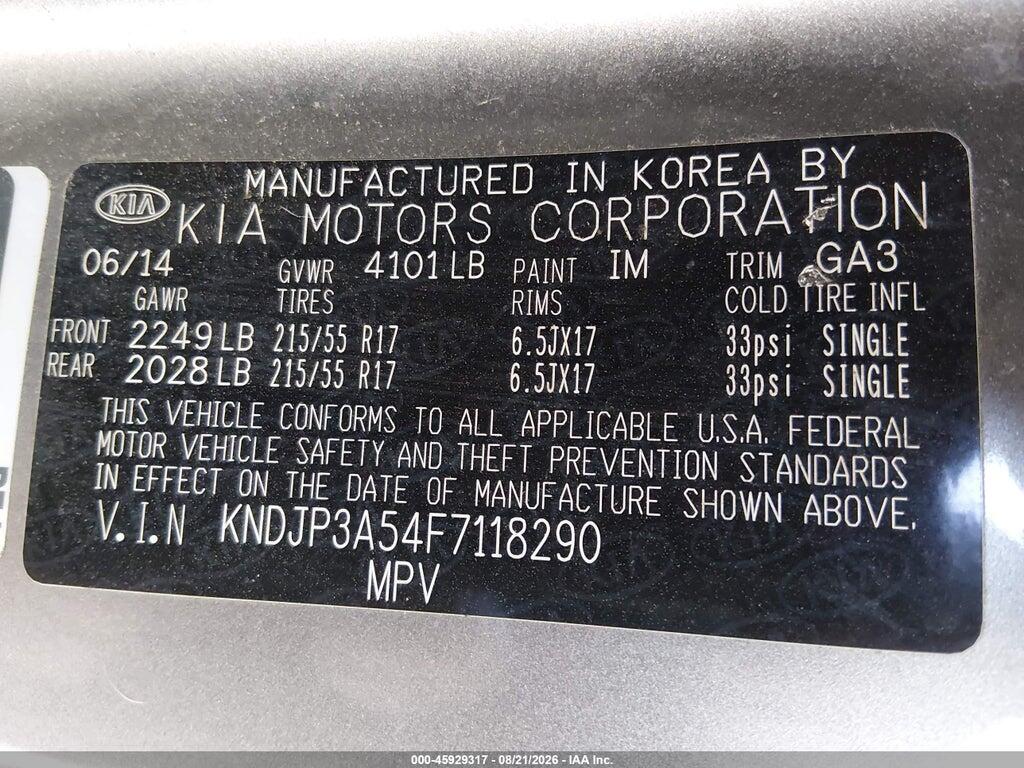 KNDJP3A54F7118290 2015 KIA SOUL photo no. 9