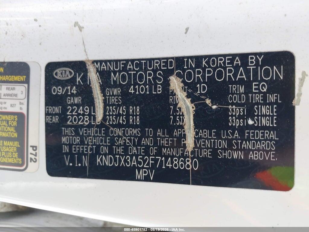 KNDJX3A52F7148680 2015 KIA SOUL photo no. 9