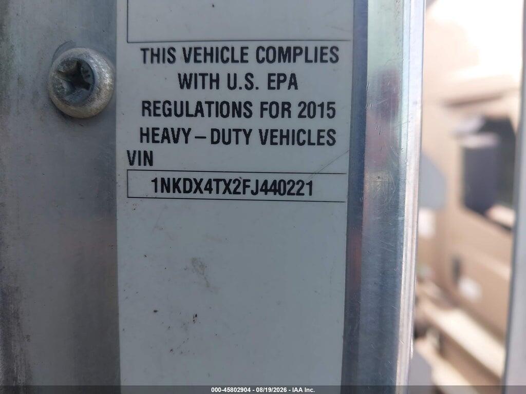 1NKDX4TX2FJ440221 2015 KENWORTH CONSTRUCTION photo no. 8