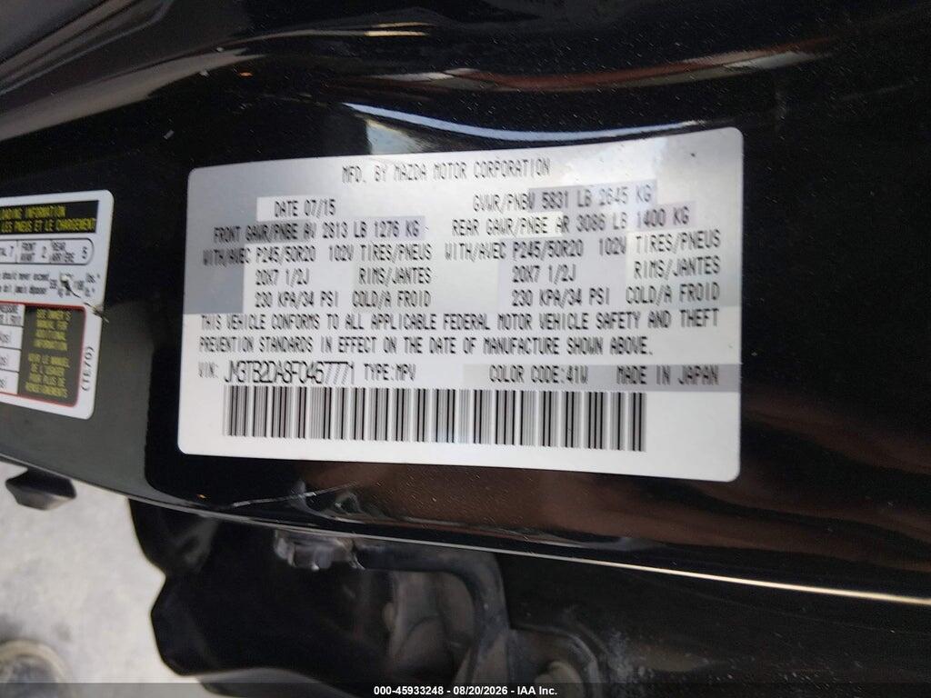 JM3TB2DA8F0467771 2015 MAZDA CX-9 photo no. 9