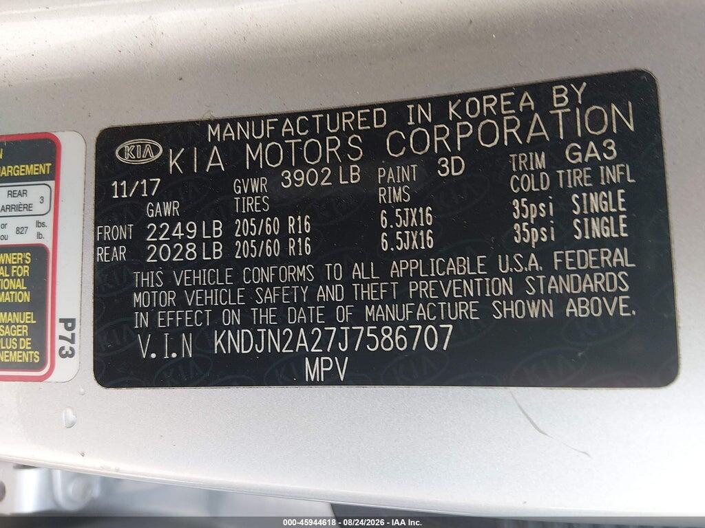 KNDJN2A27J7586707 2018 KIA SOUL photo no. 9