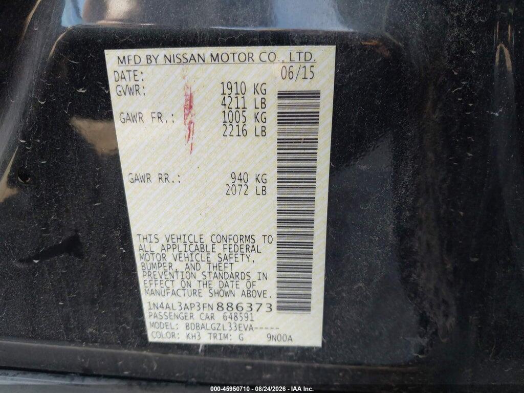 1N4AL3AP3FN886373 2015 NISSAN ALTIMA photo no. 9