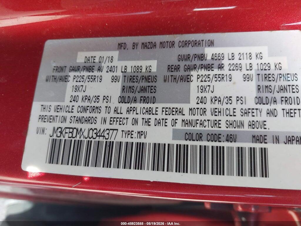 JM3KFBDMXJ0344377 2018 MAZDA CX-5 photo no. 9