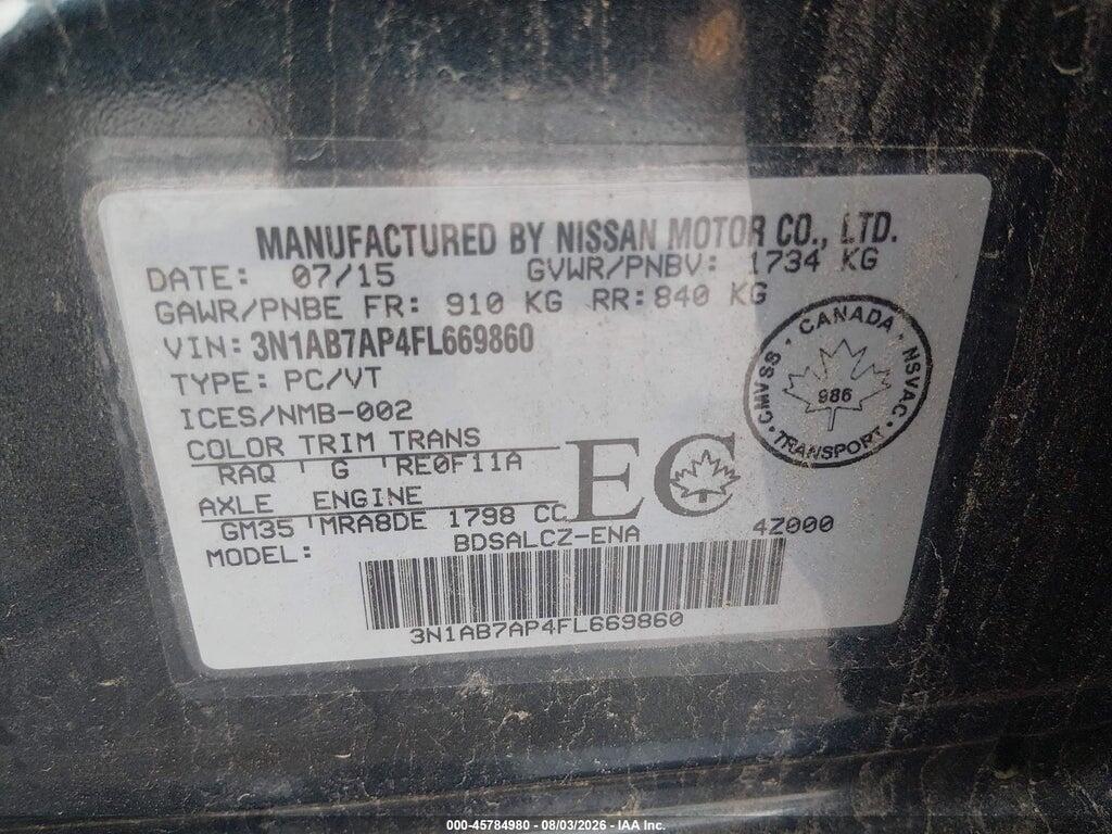 3N1AB7AP4FL669860 2015 NISSAN SENTRA photo no. 9
