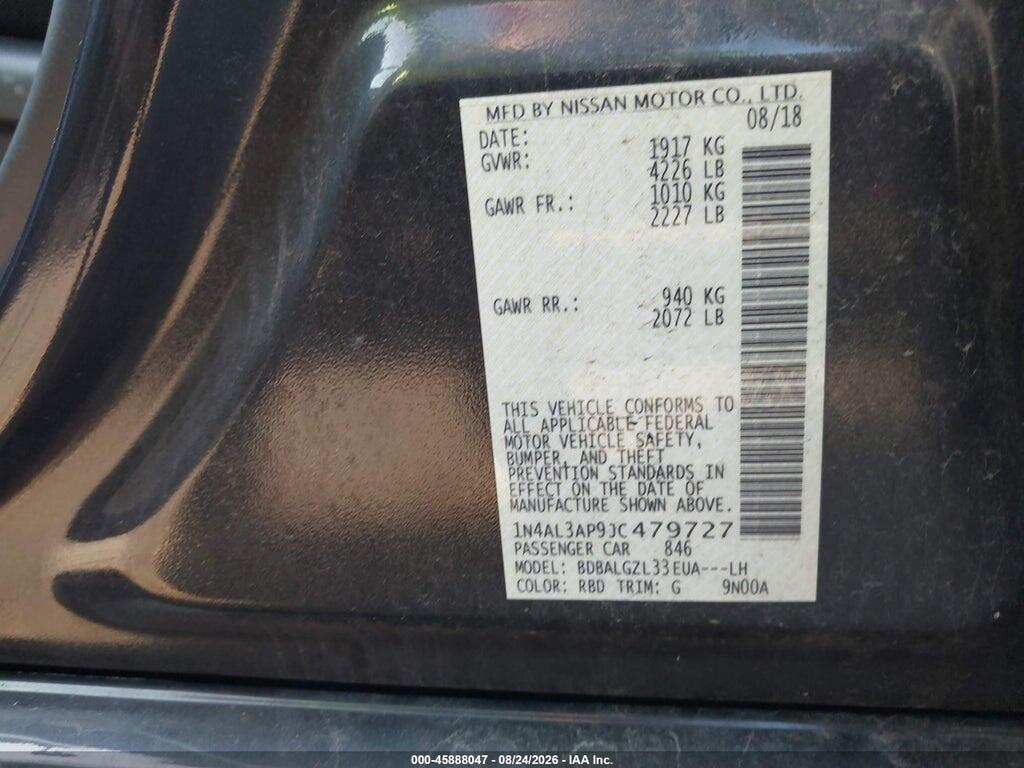 1N4AL3AP9JC479727 2018 NISSAN ALTIMA photo no. 9