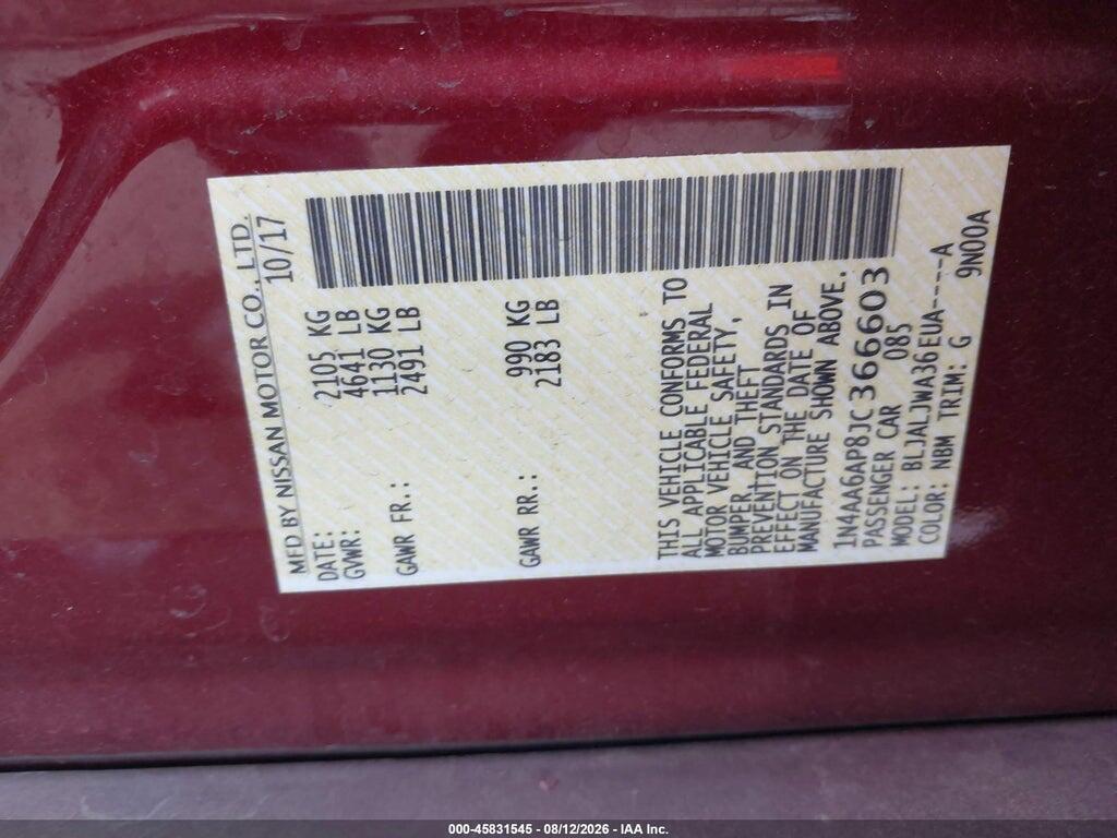 1N4AA6AP8JC366603 2018 NISSAN MAXIMA photo no. 9