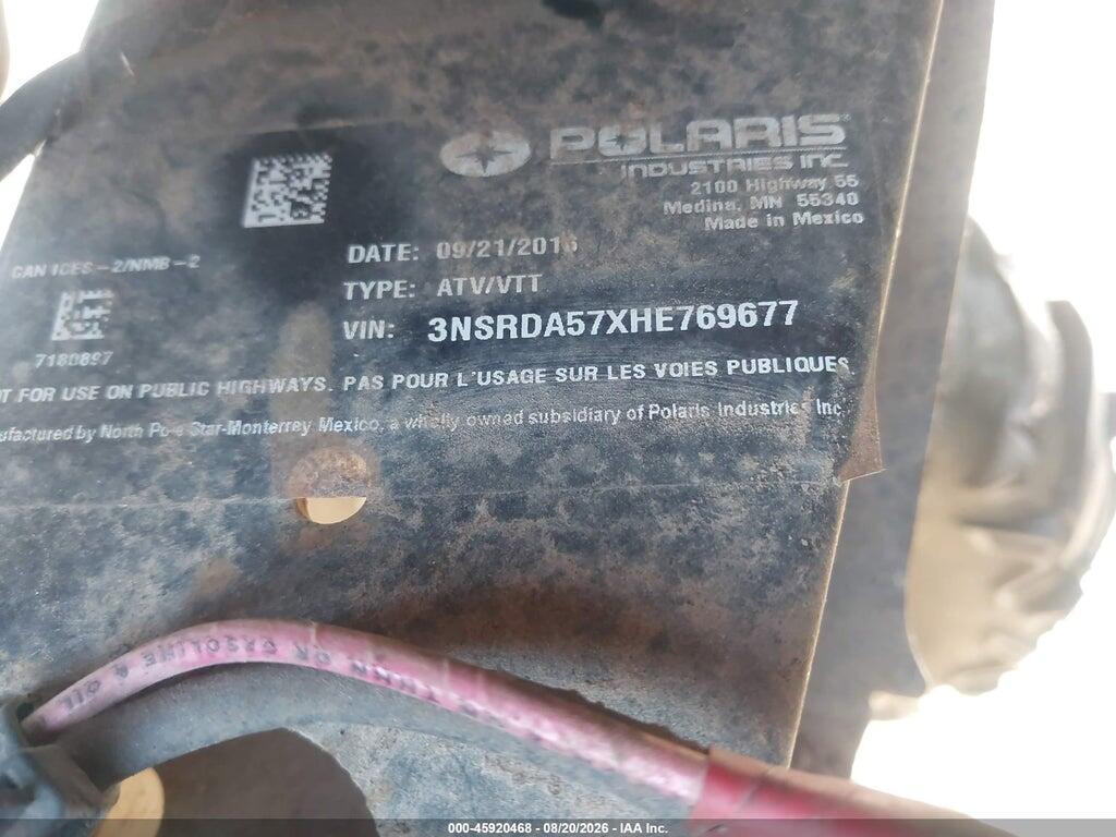 3NSRDA57XHE769677 2017 POLARIS RANGER photo no. 10