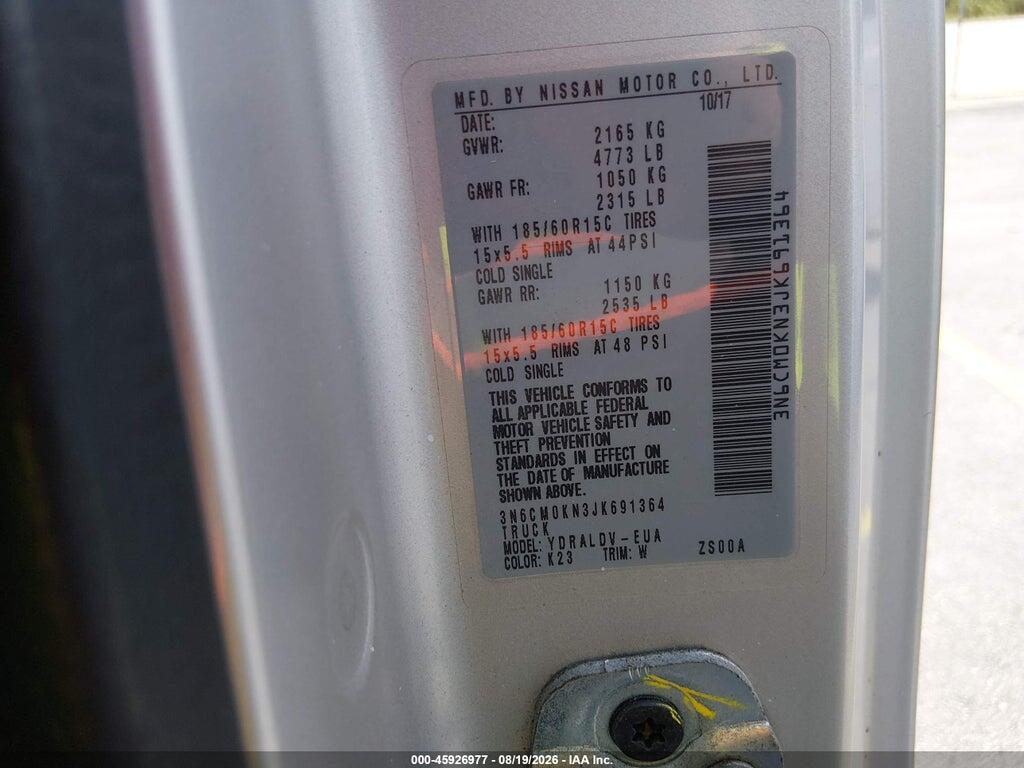 3N6CM0KN3JK691364 2018 NISSAN NV200 photo no. 9