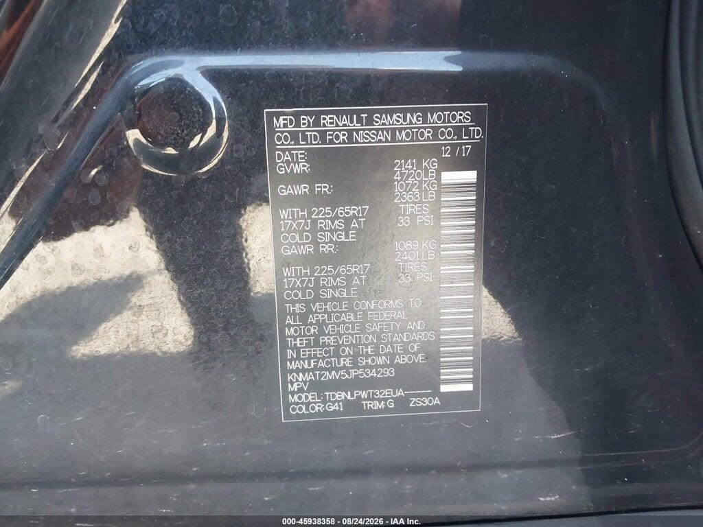 KNMAT2MV5JP534293 2018 NISSAN ROGUE photo no. 9