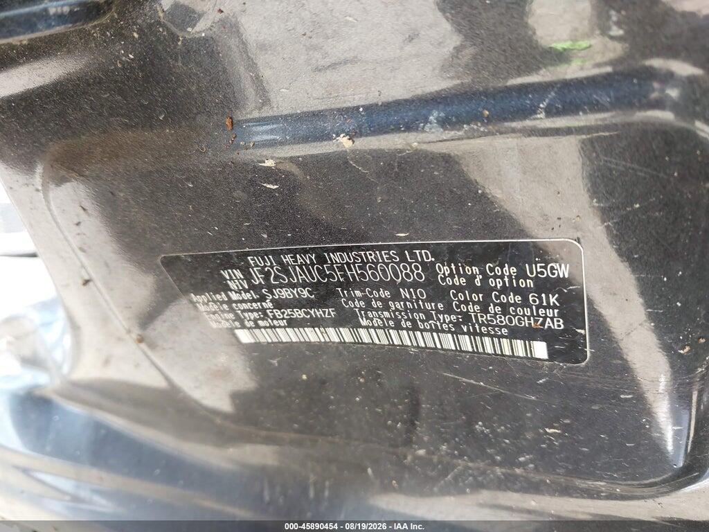 JF2SJAUC5FH560088 2015 SUBARU FORESTER photo no. 9