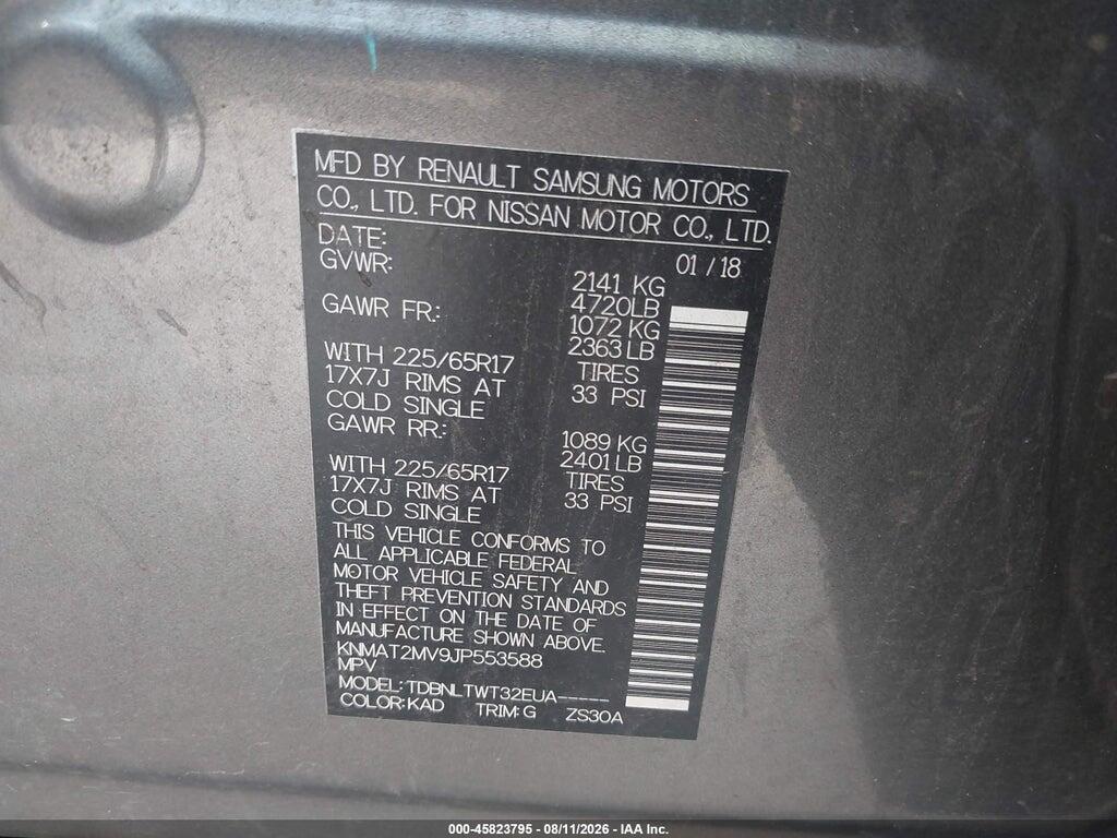 KNMAT2MV9JP553588 2018 NISSAN ROGUE photo no. 9