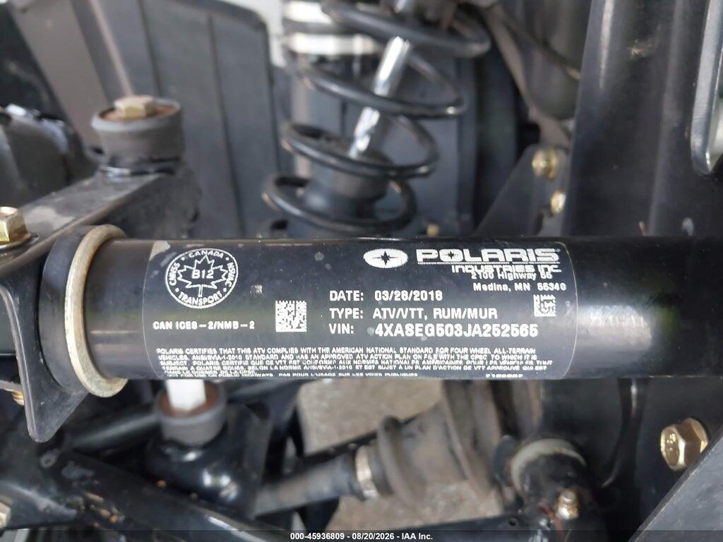 4XASEG503JA252565 2018 POLARIS SPORTSMAN photo no. 10
