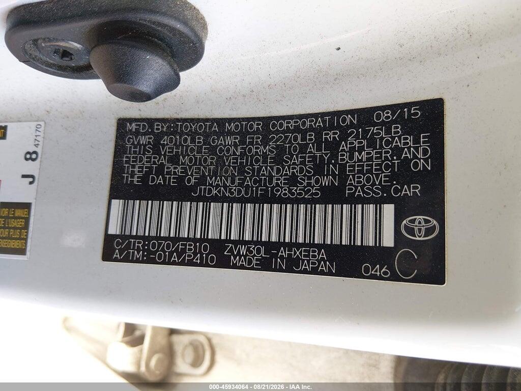 JTDKN3DU1F1983525 2015 TOYOTA PRIUS photo no. 9