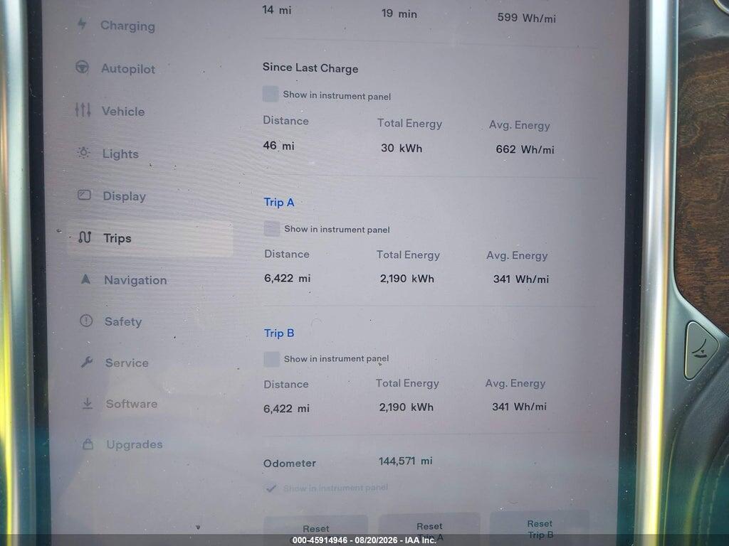 5YJSA1E18HF204622 2017 TESLA MODEL S photo no. 7