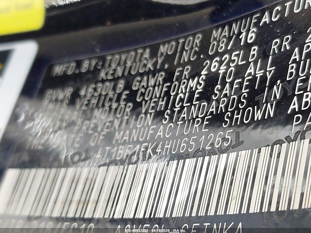 4T1BF1FK4HU651265 2017 TOYOTA CAMRY photo no. 9