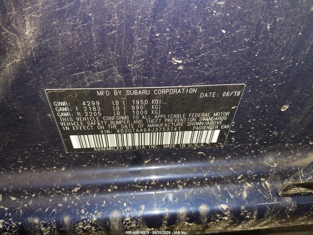 4S3GTAA64J3753741 2018 SUBARU IMPREZA photo no. 9