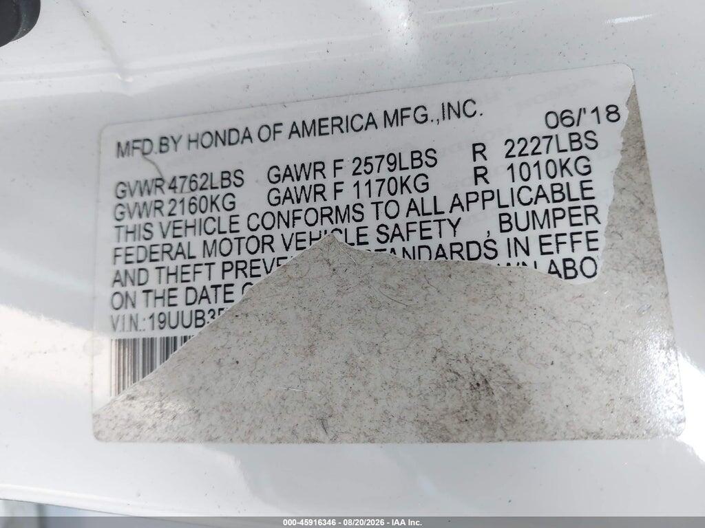 19UUB3F61KA001763 2019 ACURA TLX photo no. 9