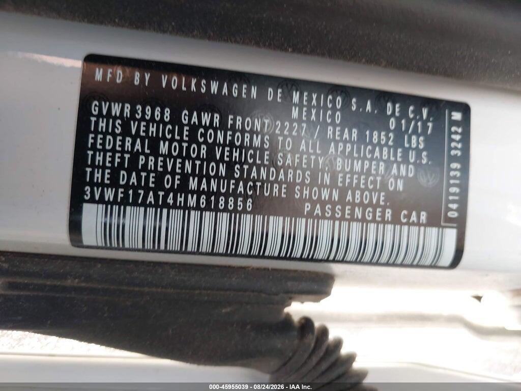 3VWF17AT4HM618856 2017 VOLKSWAGEN BEETLE photo no. 9