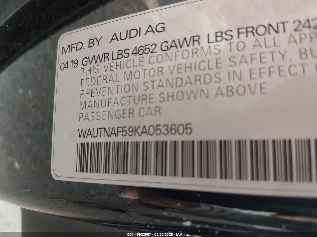 WAUTNAF59KA053605 2019 AUDI A5 photo no. 9