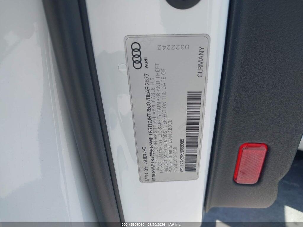 WAUL2AF28KN068989 2019 AUDI A6 photo no. 9