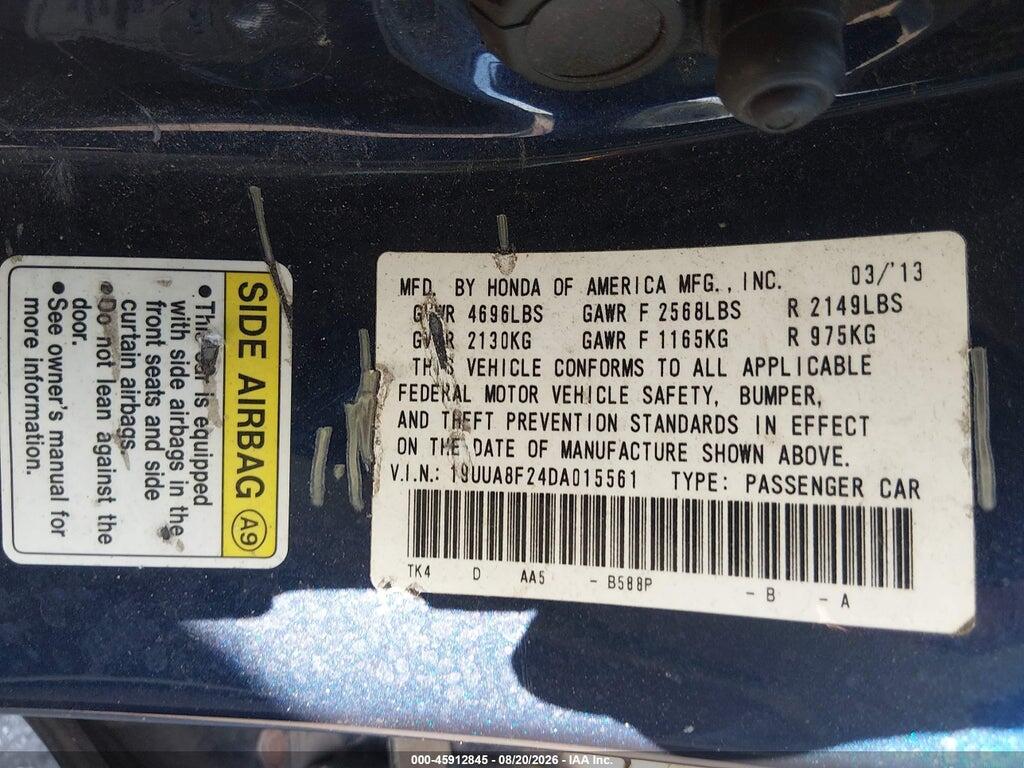 19UUA8F24DA015561 2013 ACURA TL photo no. 9