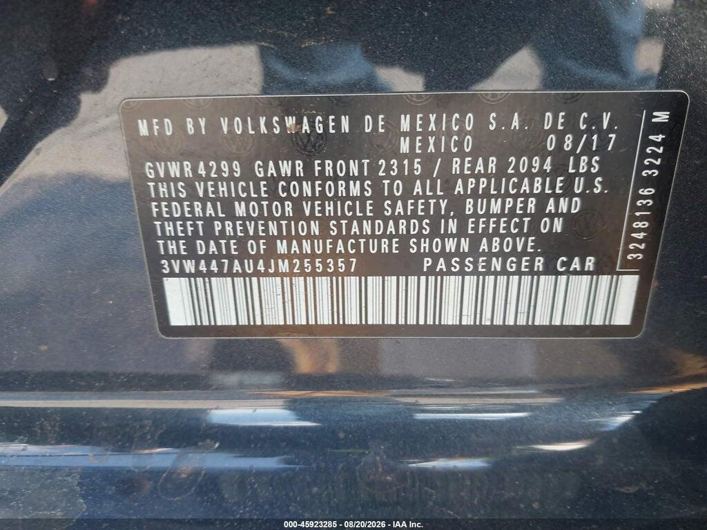 3VW447AU4JM255357 2018 VOLKSWAGEN GOLF GTI photo no. 9
