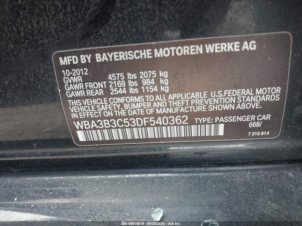 WBA3B3C53DF540362 2013 BMW 328I photo no. 9