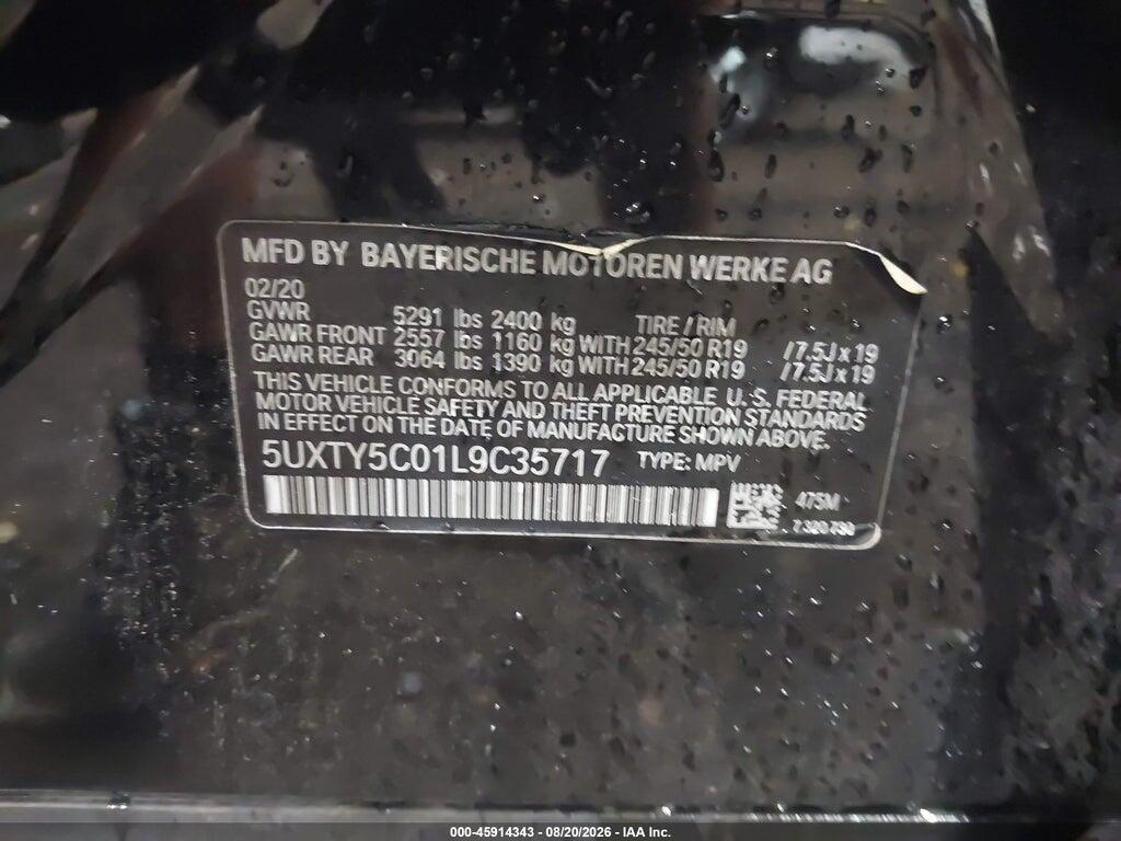 5UXTY5C01L9C35717 2020 BMW X3 photo no. 9