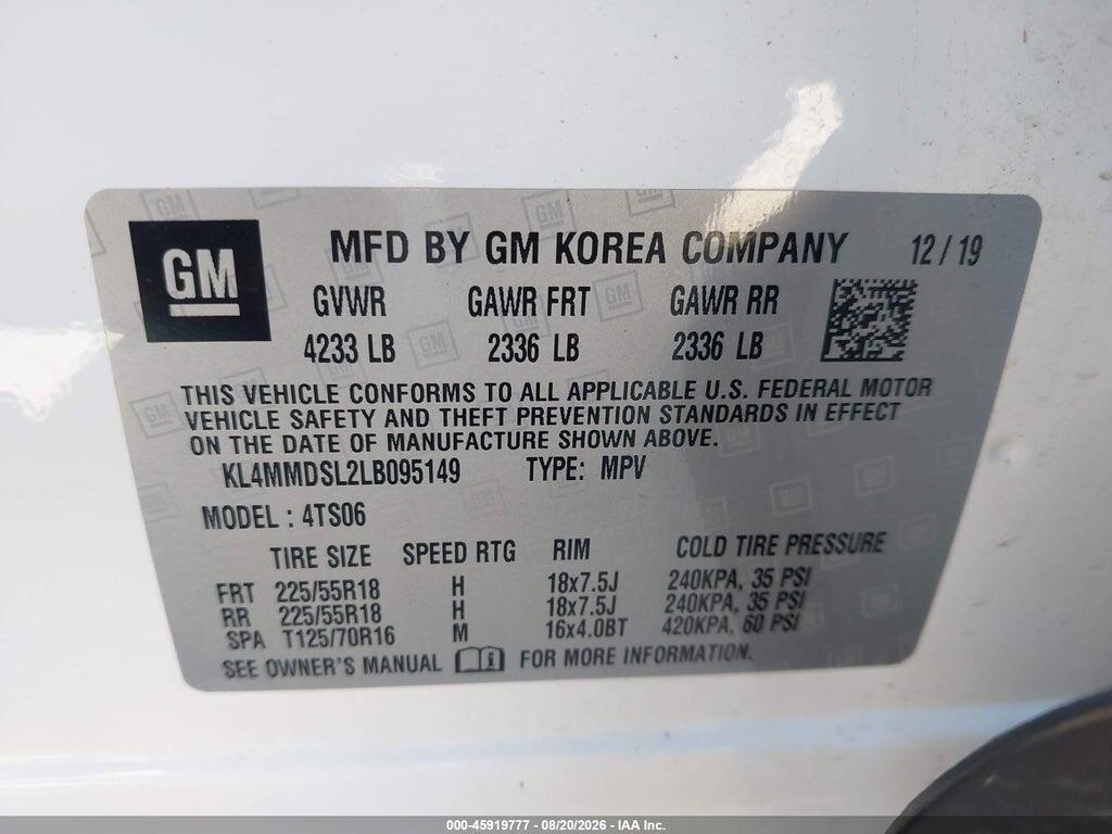KL4MMDSL2LB095149 2020 BUICK ENCORE GX photo no. 9
