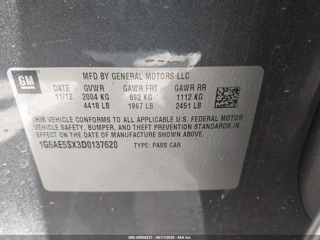 1G6AE5SX3D0137620 2013 CADILLAC ATS photo no. 9