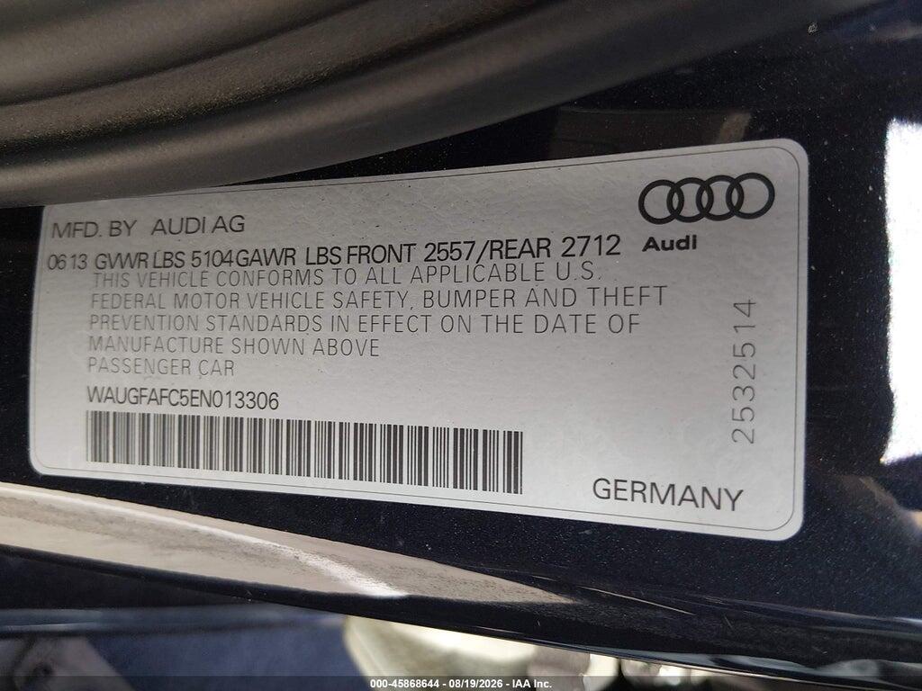 WAUGFAFC5EN013306 2014 AUDI A6 photo no. 9