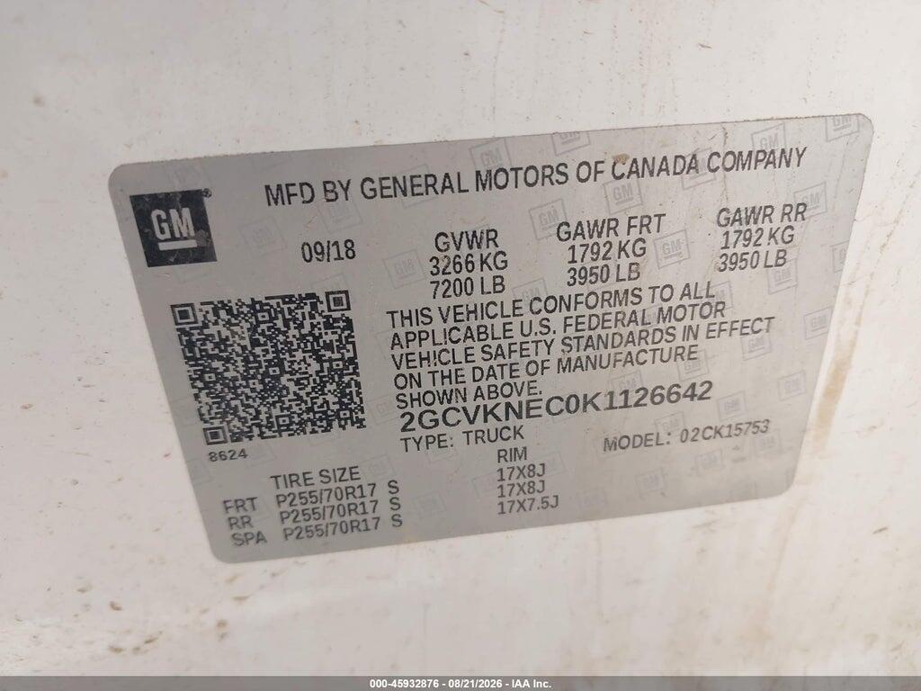 2GCVKNEC0K1126642 2019 CHEVROLET SILVERADO 1500 LD photo no. 9
