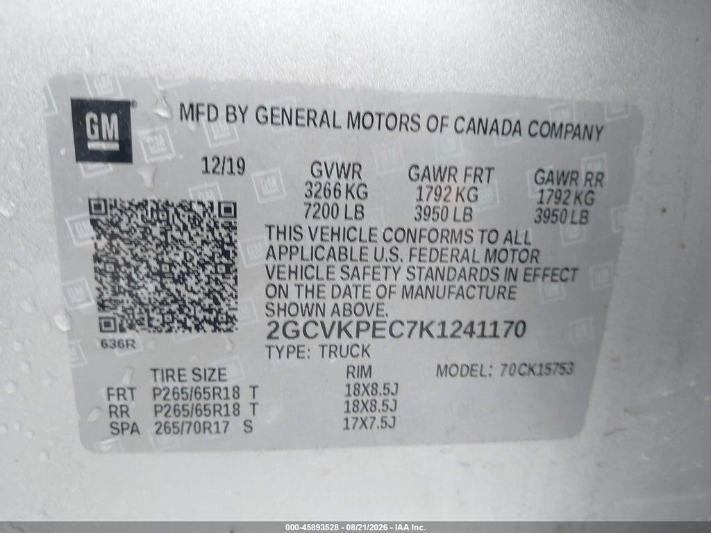 2GCVKPEC7K1241170 2019 CHEVROLET SILVERADO 1500 LD photo no. 9