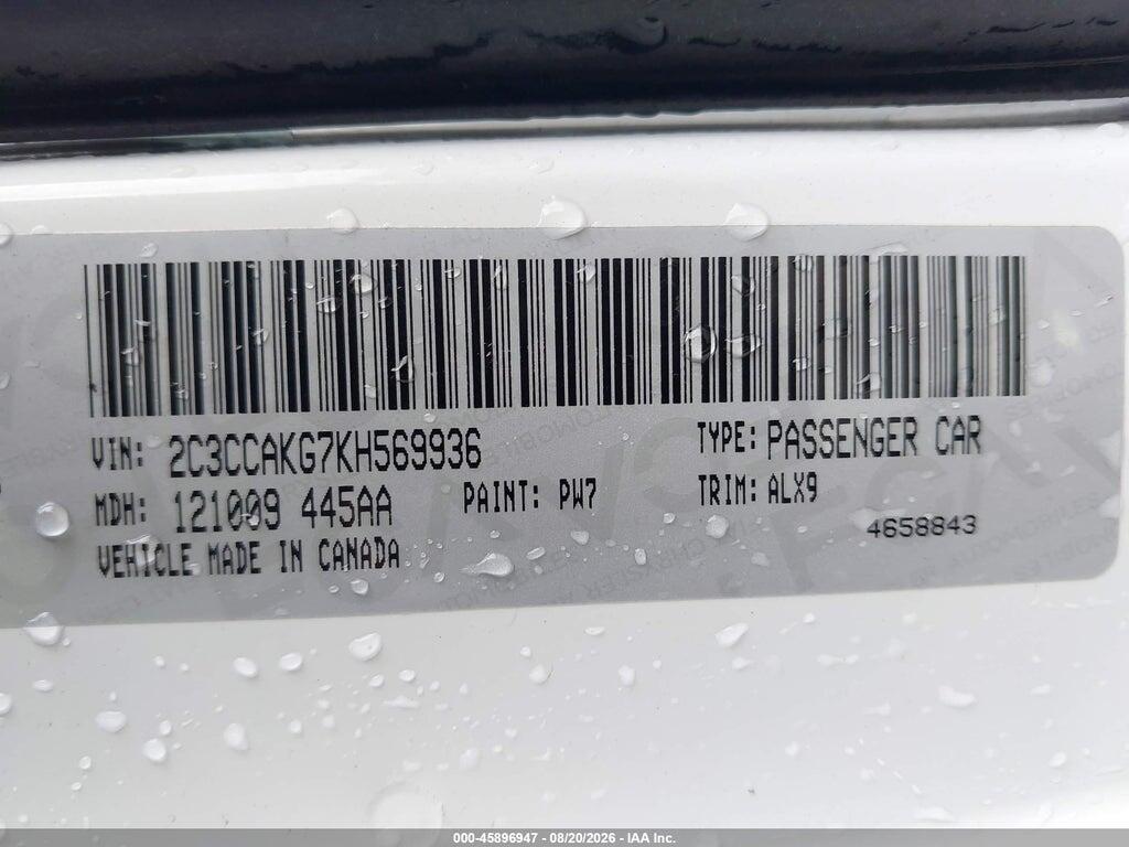 2C3CCAKG7KH569936 2019 CHRYSLER 300 photo no. 9