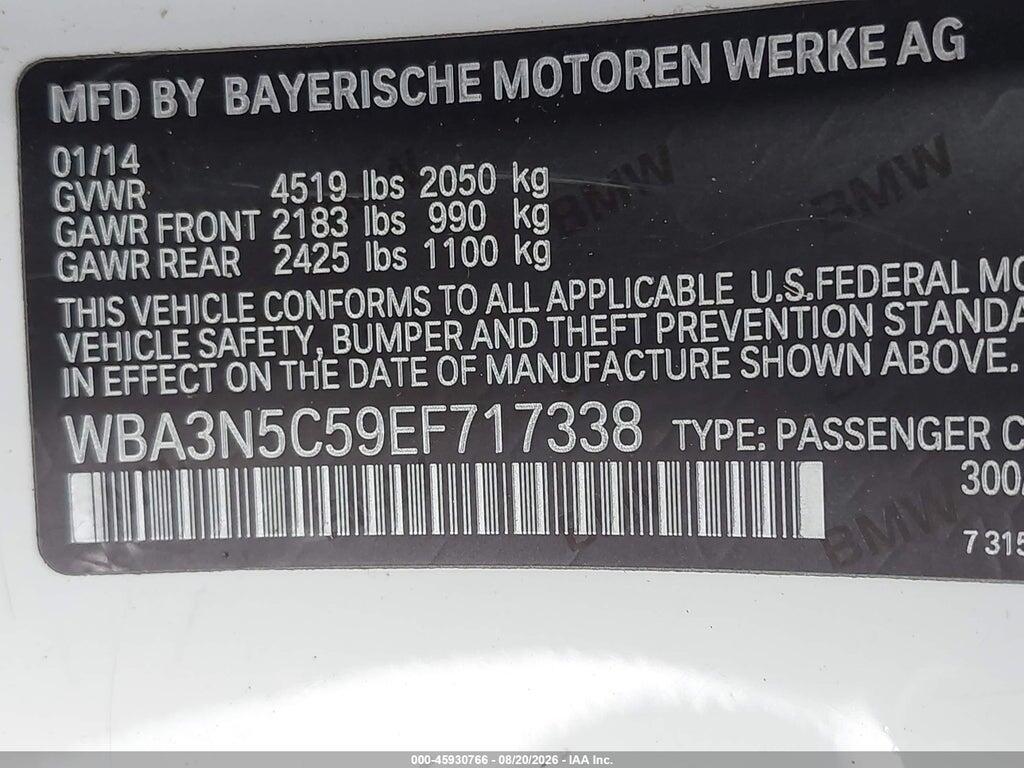 WBA3N5C59EF717338 2014 BMW 428I photo no. 9