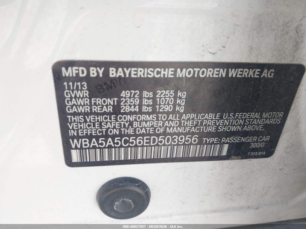 WBA5A5C56ED503956 2014 BMW 528I photo no. 9