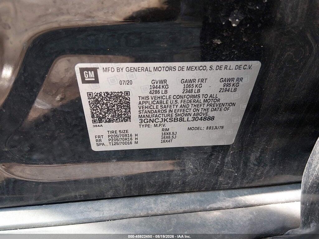 3GNCJKSB8LL304888 2020 CHEVROLET TRAX photo no. 9
