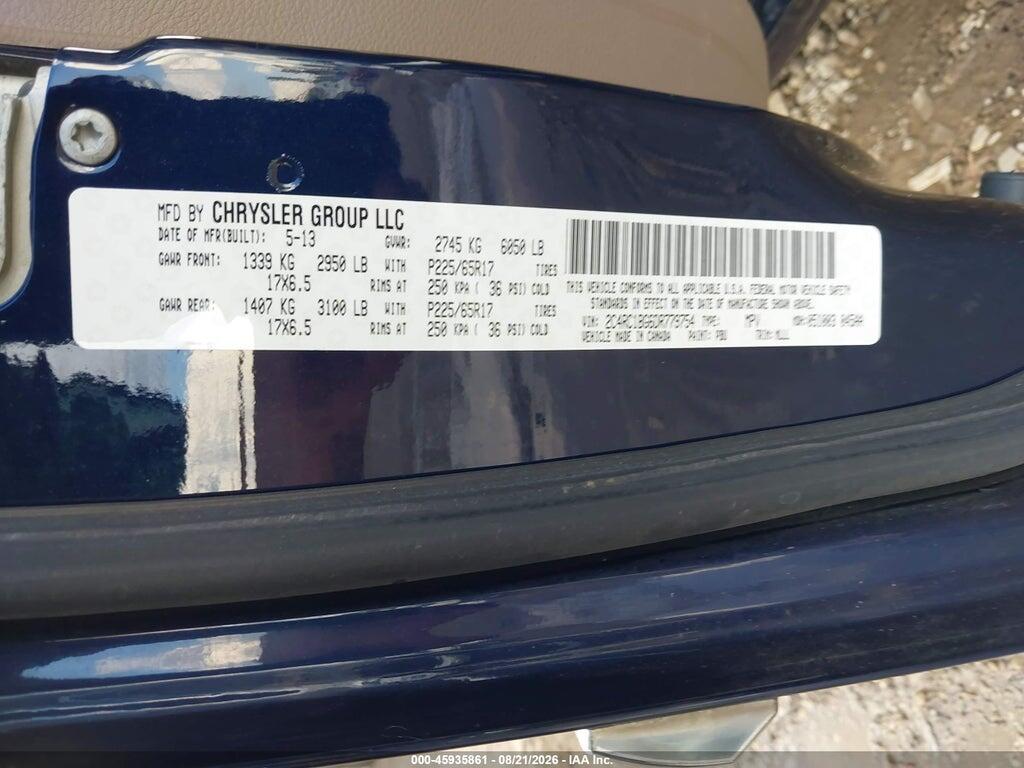 2C4RC1BG6DR779754 2013 CHRYSLER TOWN & COUNTRY photo no. 9