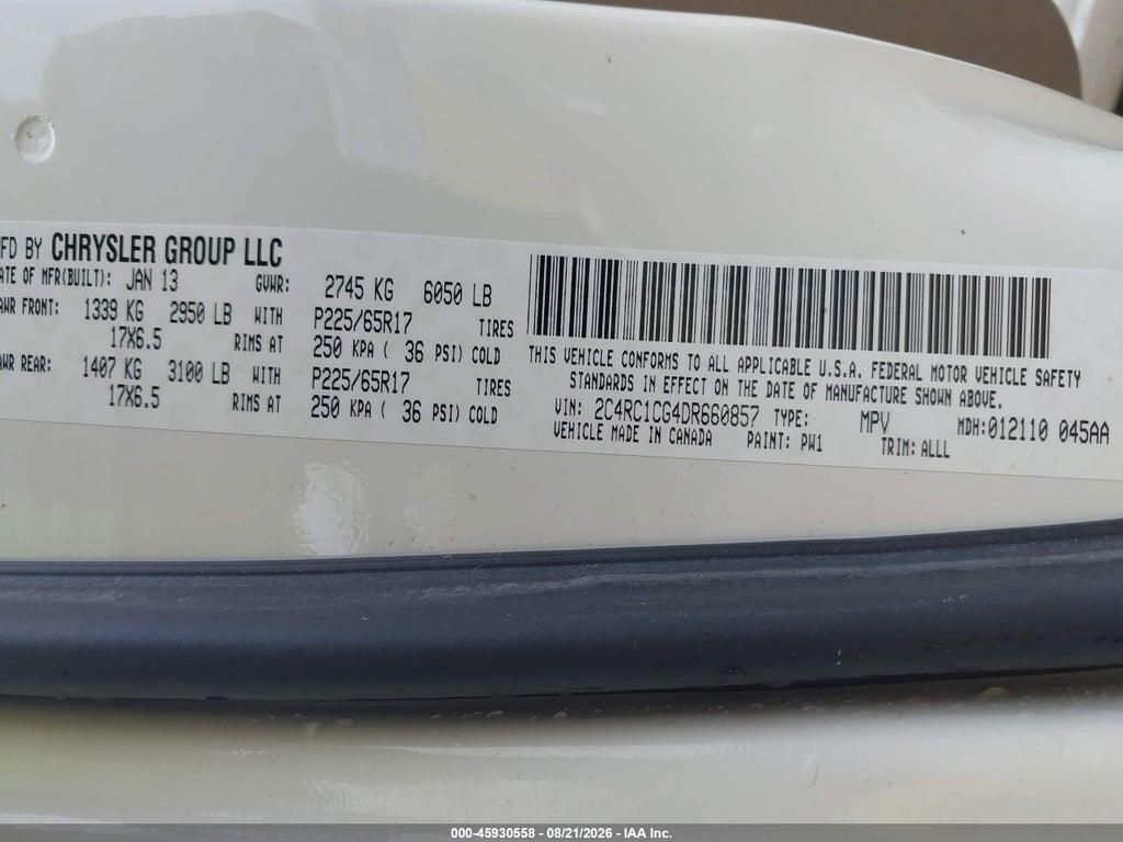 2C4RC1CG4DR660857 2013 CHRYSLER TOWN & COUNTRY photo no. 9